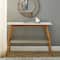 Walker Edison; Walker Edison Faux White Marble/Acorn Tapered Leg Entry Table; Category:Accent & End Tables; Image:4